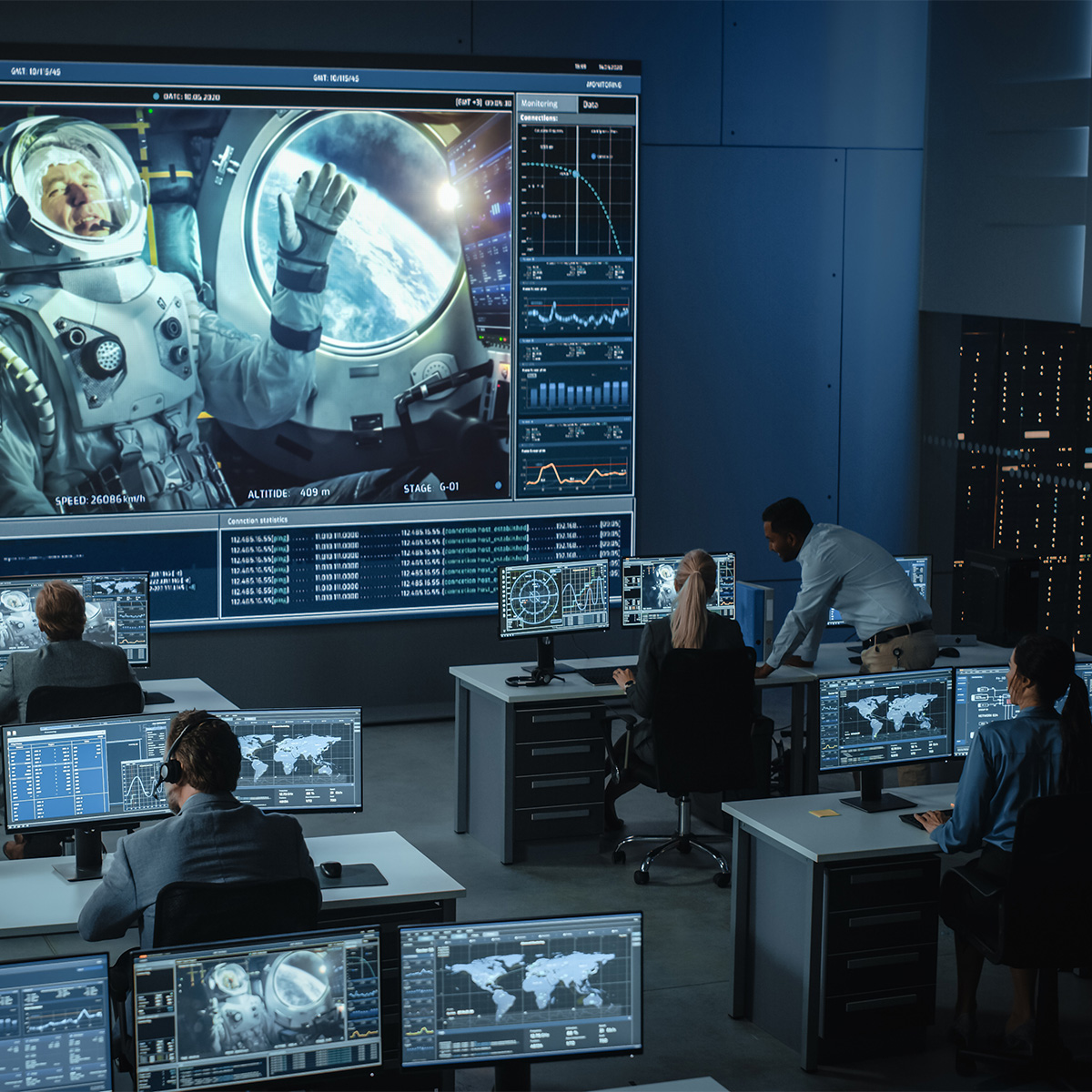 dod space force contractors at work